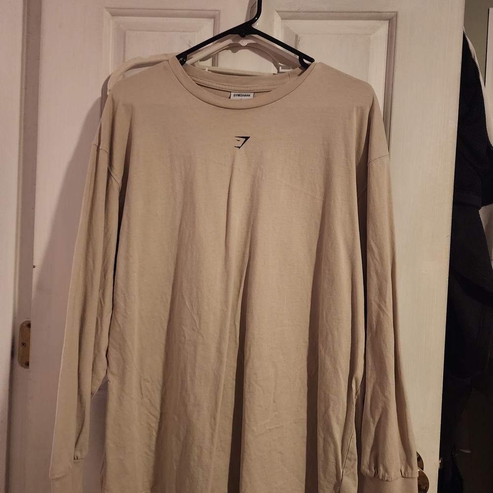 Gymshark Beige Long Sleeve Shirt